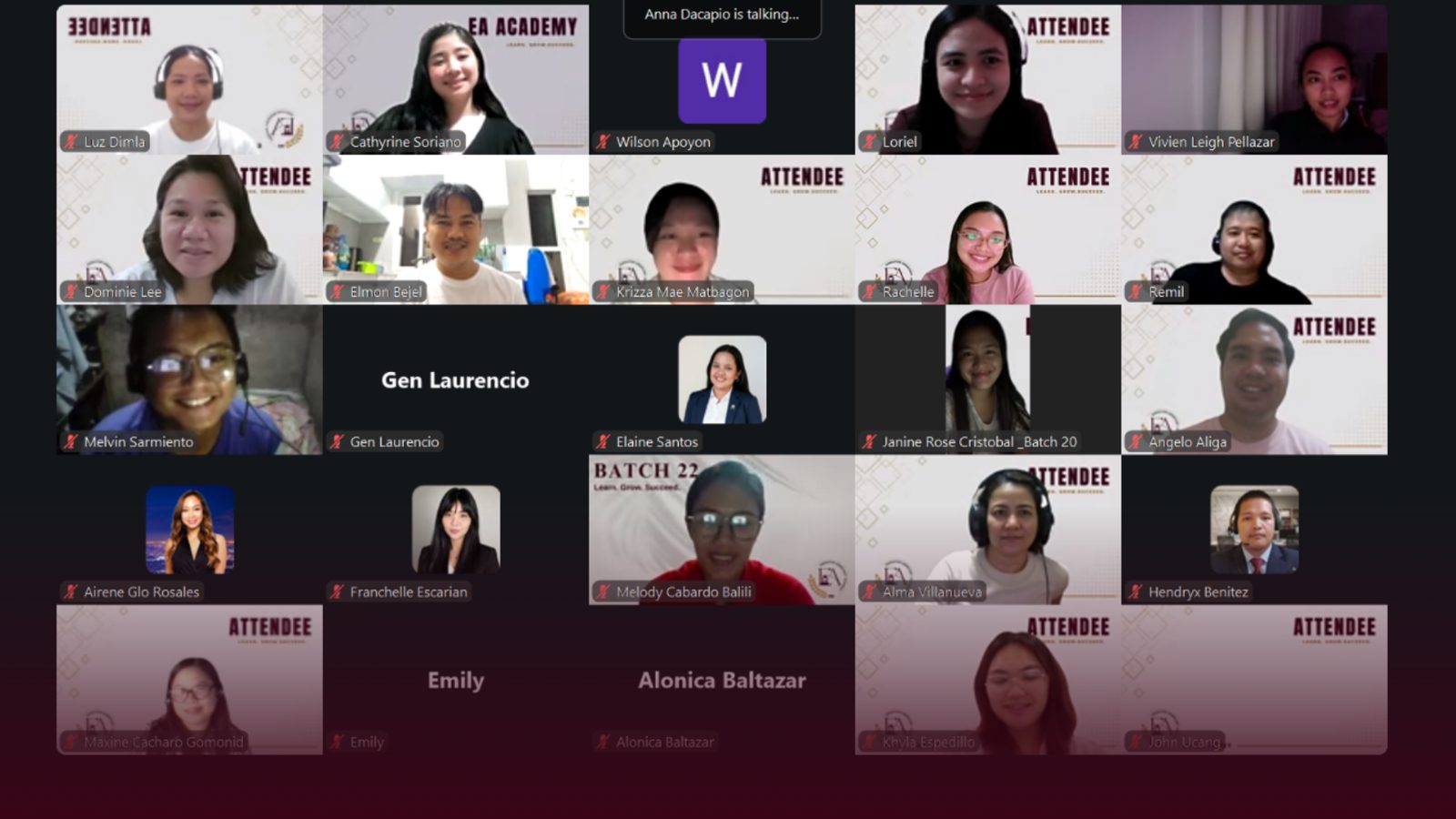 EA Academy daily training and internship session on Zoom, photo 1 of 10
